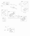 Air Cleaner Brake Exhaust System Ignition Diagram and Parts List for 10M912-0005-E1  Briggs and Stratton Engine